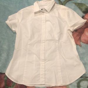 White button up blouse